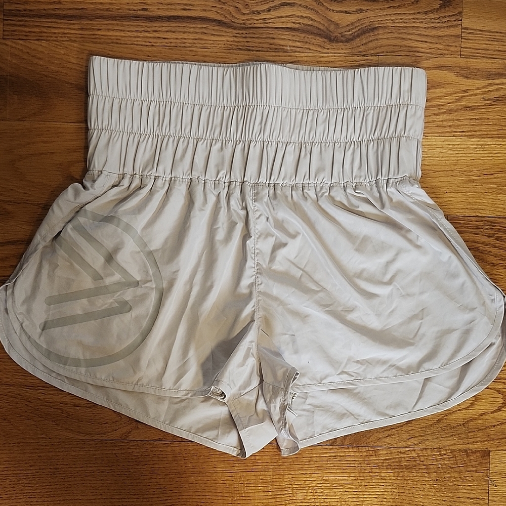 High-Waisted Cream Shorts